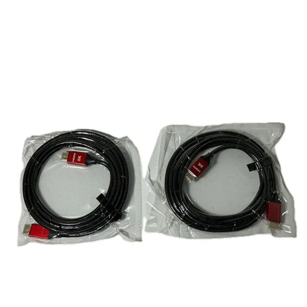 2 Pack 10ft Capshi 8K HDMI Cables High Speed Braided Gold Plated PS5 Xbox TV NEW